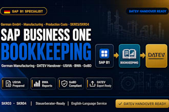 do sap business one bookkeeping for german manufacturing with datev handover