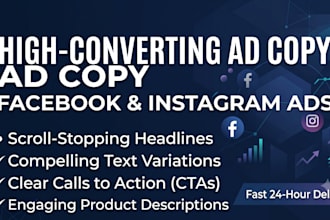 write high converting ad copy for facebook and instagram ads