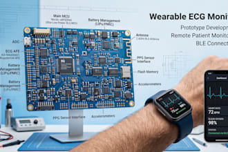 develop wearable ecg monitor for remote patient monitoring with ble connectivity