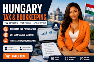 prepare hungary tax returns, bookkeeping and vat filing for businesses