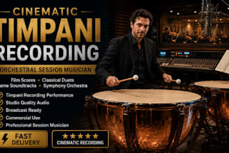record cinematic orchestral for timpani classical duet film score soundtrack