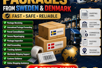 l forward your packages from sweden and denmark worldwide