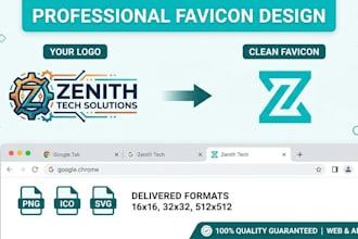 design a modern website favicon and app icon