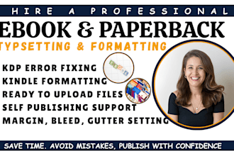 kindle ebook paperback formatting interior formatting ebook layout design