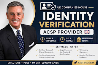 provide UK companies house identity verification and compliance support