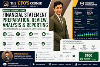 prepare financial statements, ratio analysis and cfo insights