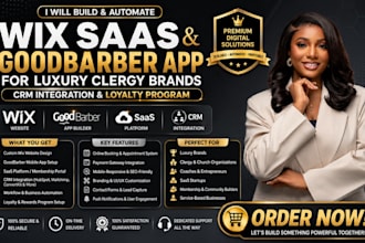 build automation wix saas goodbarber luxury clergy brand app CRM loyalty program