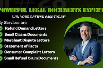 write a powerful demand letter, refund claim, and small claims court documents