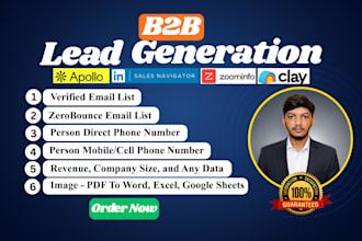 do b2b lead generation, email list building, zero bounce, saas, pre seed leads