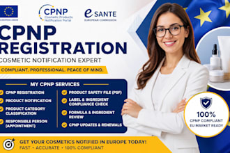 be your cpnp registration consultant for eu cosmetic compliance