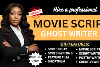 write movie script, screenplay, screenwriting, youtube script