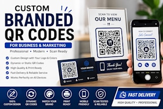 design a custom branded qr codes for business marketing and product list