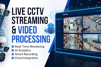develop live cctv camera streaming and video processing web applications
