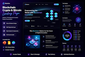 design premium crypto blockchain nft web3 investor pitch deck presentation