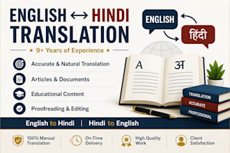 professionally translate english content into natural hindi