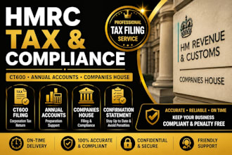 file hmrc tax return, ct600, annual accounts and companies house, UK ltd