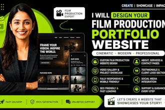 design your film production portfolio website