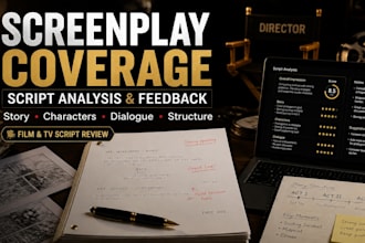 provide screenplay coverage script analysis script feedback and consultation