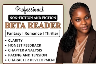 beta read romance, beta read fiction and non fiction manuscript