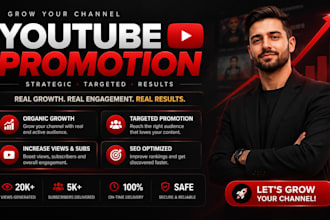 promote your youtube channel and videos promotion for organic super fast growth