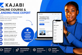 skillfully set up your kajabi online course membership, kajabi landing page