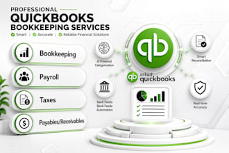 do quickbooks bookkeeping, payroll, taxes, payables and bank feeds
