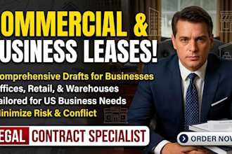 draft commercial lease agreement and US business rental contracts