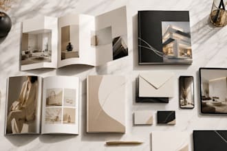 design luxury brand brochure, premium company profile and canva booklet