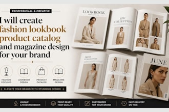 create fashion lookbook product catalog and magazine design for your brand