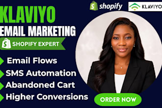 setup klaviyo email marketing, shopify email flows and SMS automation