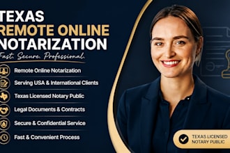provide remote texas notarization for USA and international client notary public