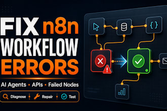 fix n8n workflows, ai agents, and API integration errors