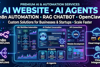 develop ai website, ai agents, n8n automation, openclaw and rag ai chatbot