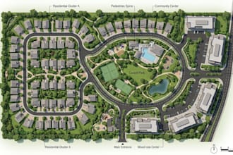 transform your cad files into detailed master plan and site plan designs