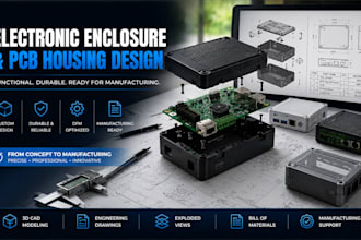 design a custom electronic enclosure and pcb housing
