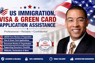 assists with US immigration visa and green card applications