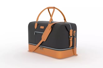 design realistic 3d bag model for printing and rendering