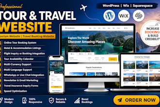 design a tour and travel agency website with online booking