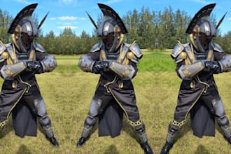 create full wearable cosplay armor helmet props anime weapon dark fantasy knight