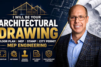 be your architectural drawing floor plan mep stamp city permit mep engineering