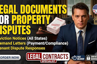 draft legal eviction notices, demand letters, and tenant dispute responses