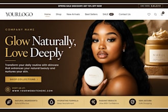 shopify skincare website beauty shopify store cosmetic store shopify store desig