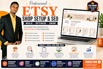 create a professional etsy shop and optimize your listings
