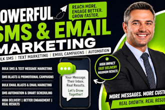 send bulk sms marketing campaign, text message, bulk email blast and bulk sms