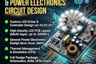 design led driver pcb, led pcb and power electronics circuit