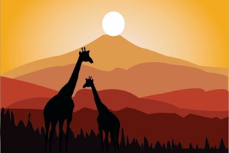 create illustrations for t shirt designs, bedsheet  design or any purpose