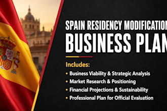 prepare comprehensive spanish business plan for residency modification approval