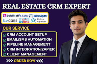 setup real estate crm lofty rei reply kvcore boldtrail wise agent follow up boss