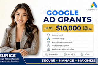 apply, setup, and manage your google ad grants for nonprofit 501c3
