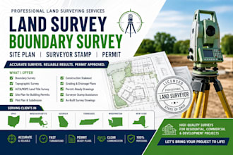 ohio ma ga tn wa ny land survey boundary survey site plan surveyor stamp permit
